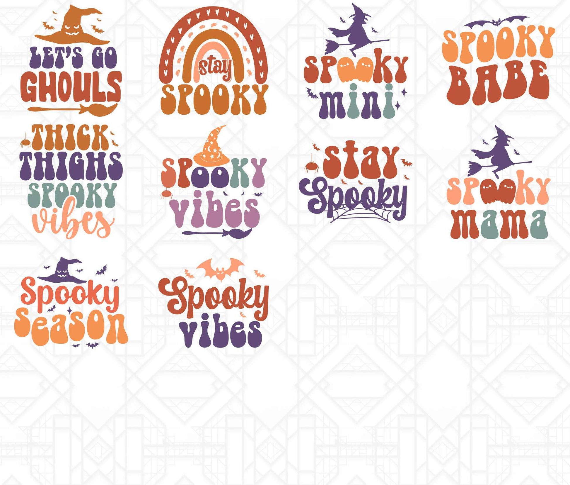 Retro Halloween Craft SVG - CraftNest - Digital Crafting and Art