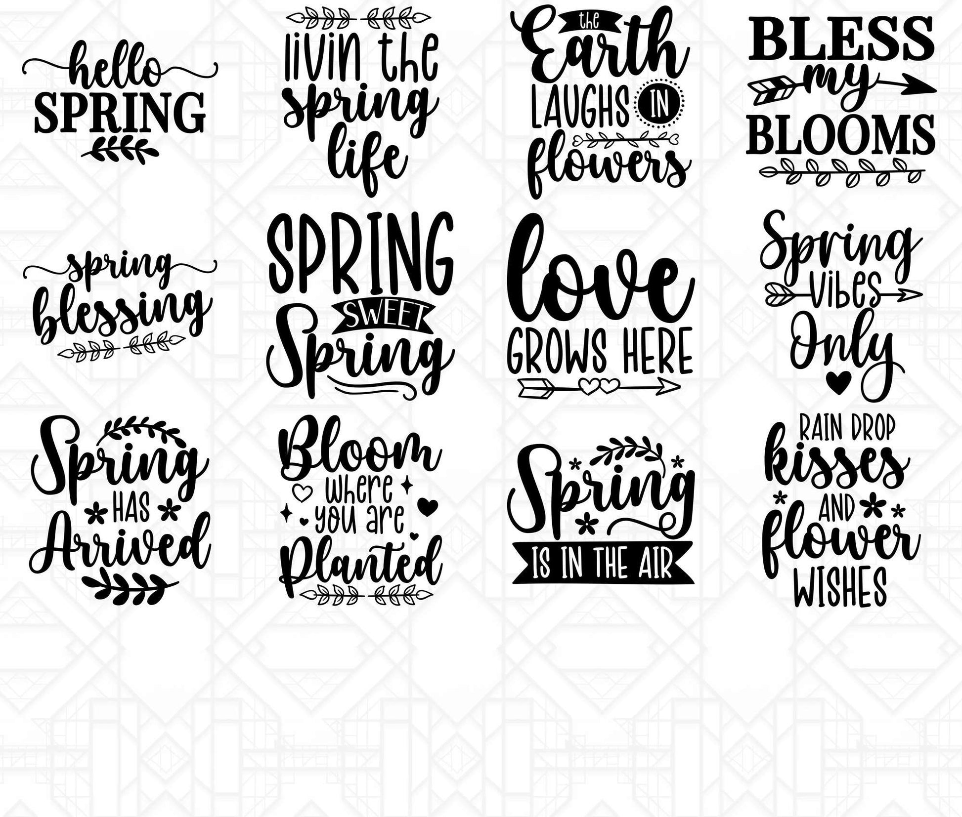 Spring Door Sign SVG - CraftNest - Digital Crafting and Art