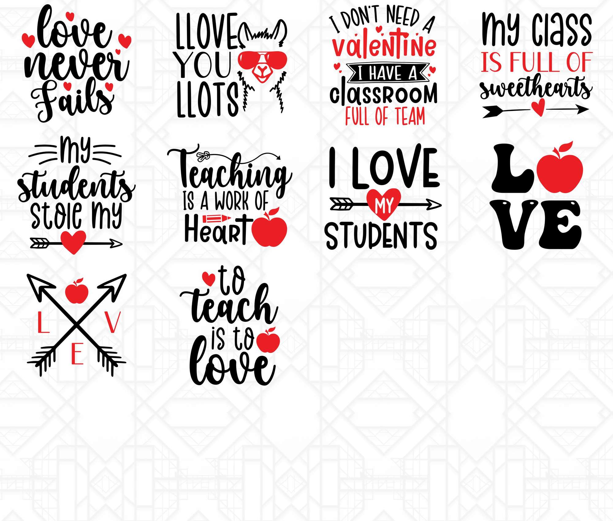 Teacher Valentine SVG - CraftNest - Digital Crafting and Art