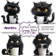 Black Grumpy Cat Clipart - CraftNest - Digital Crafting and Art