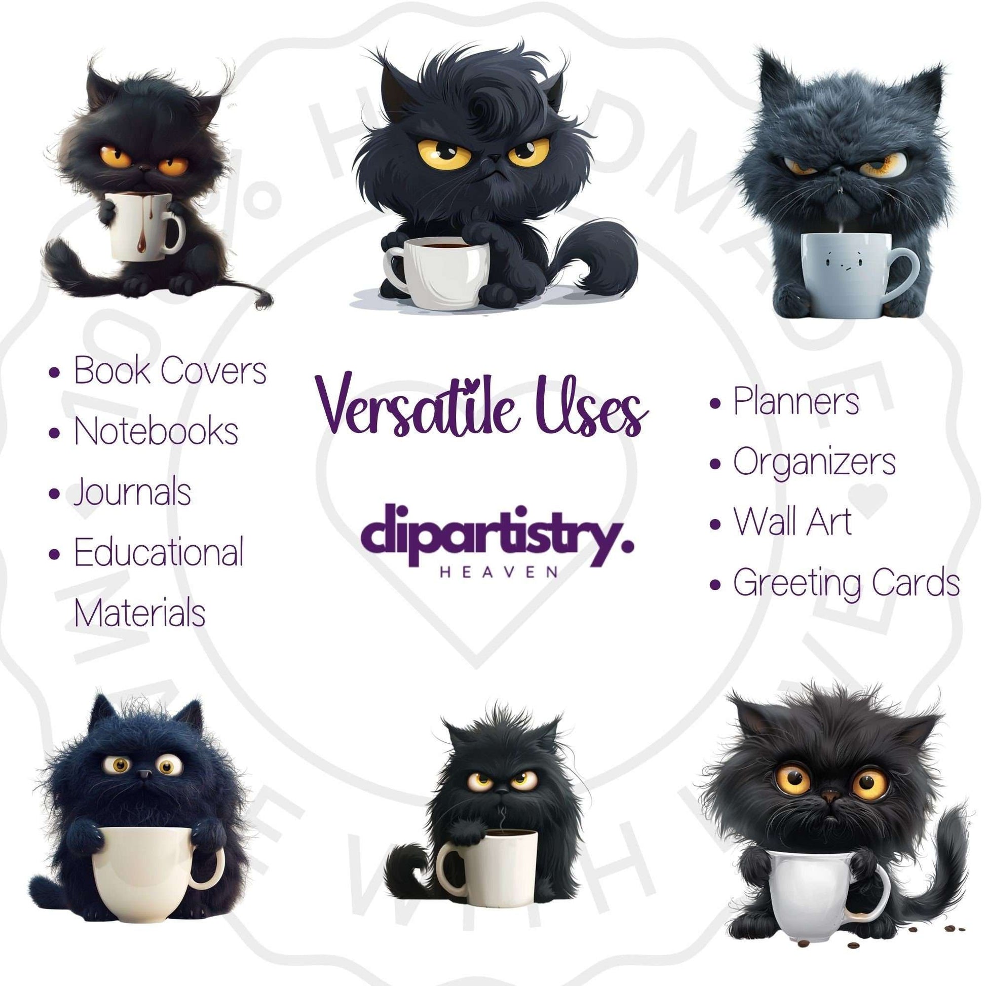 Black Grumpy Cat Clipart - CraftNest - Digital Crafting and Art