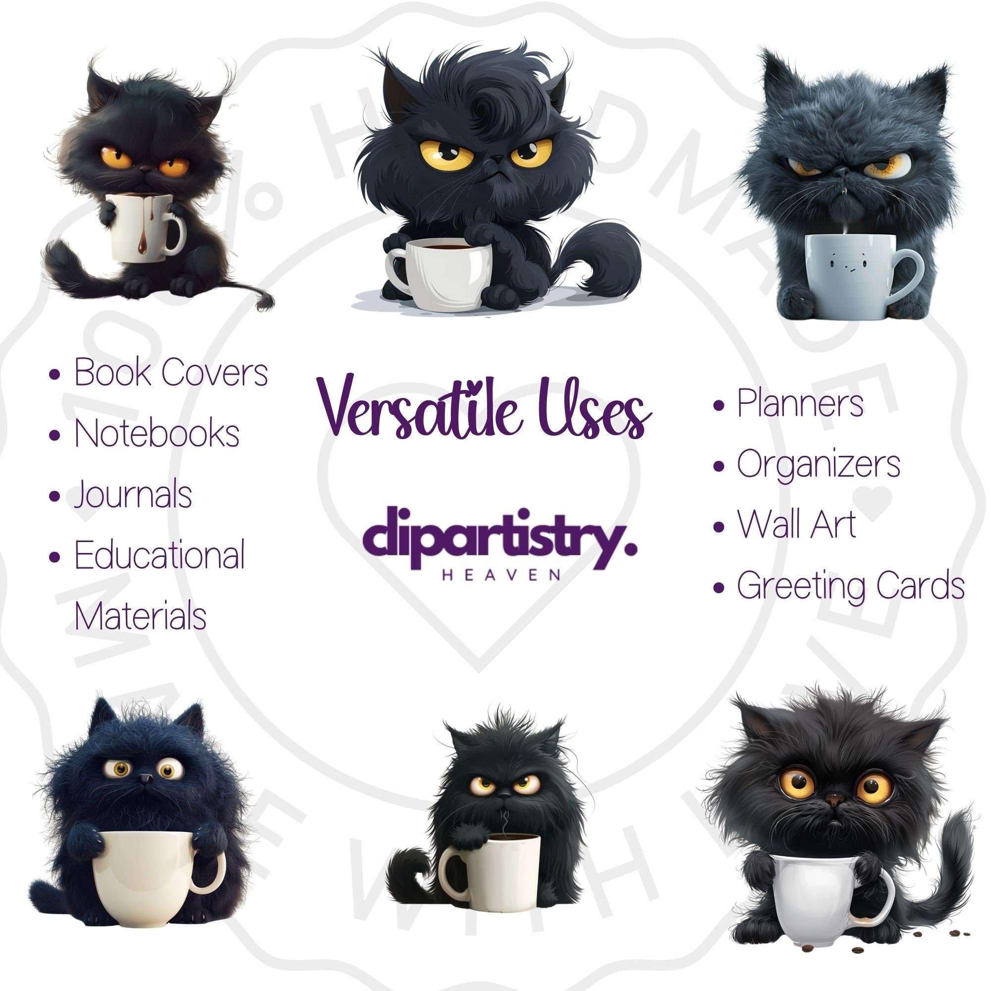 Black Grumpy Cat Clipart - CraftNest - Digital Crafting and Art
