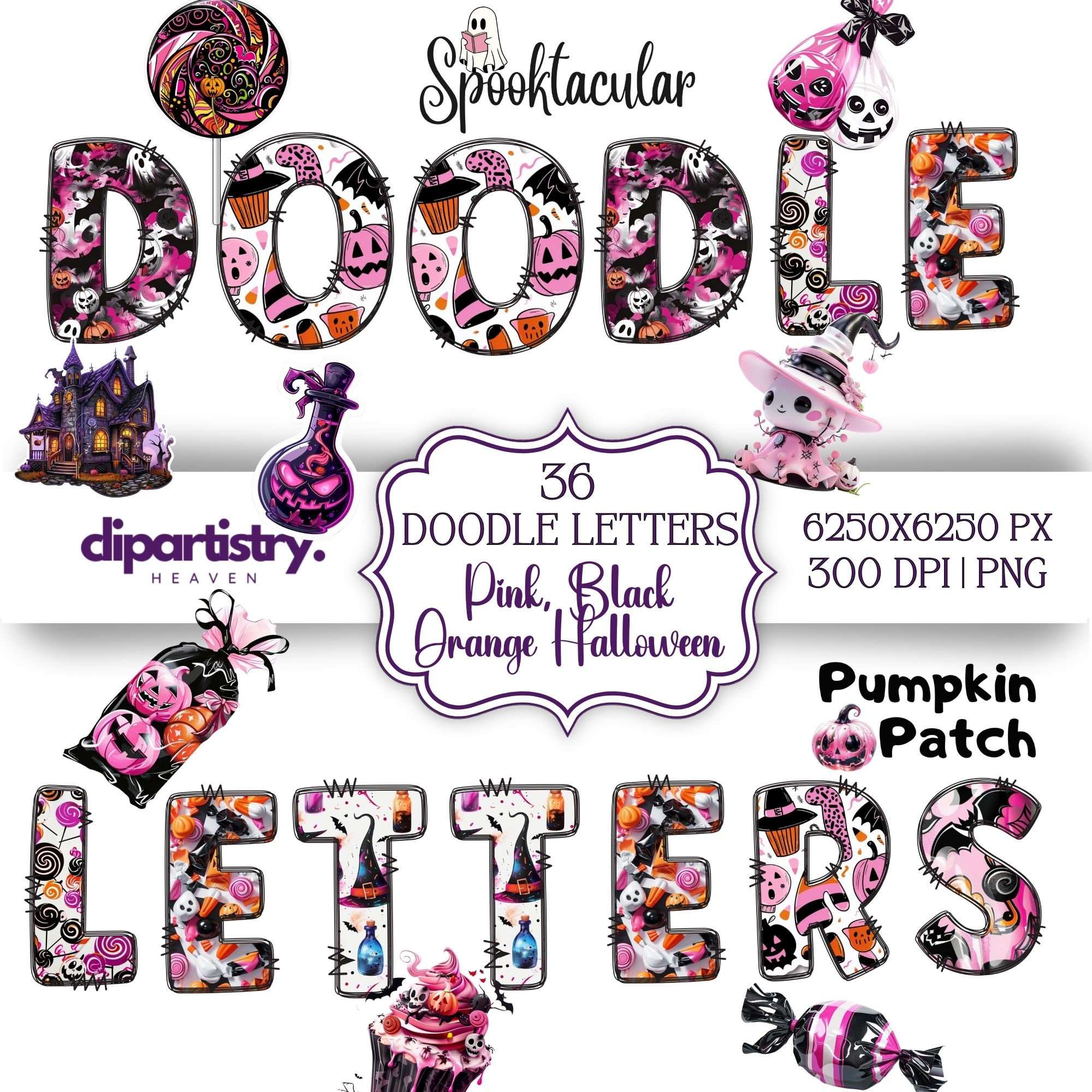 Doodle Alphabet Clipart - CraftNest - Digital Crafting and Art