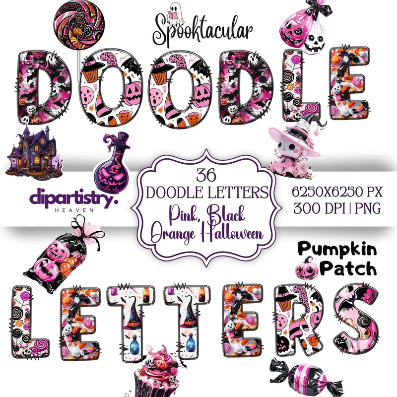 Doodle Alphabet Clipart - CraftNest - Digital Crafting and Art