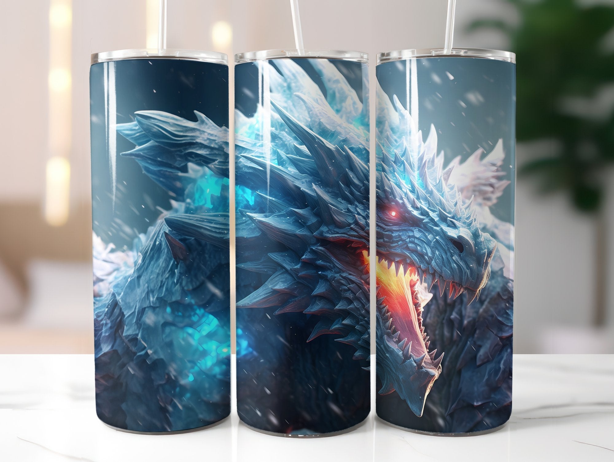 Ice Dragon Tumbler Wrap - CraftNest