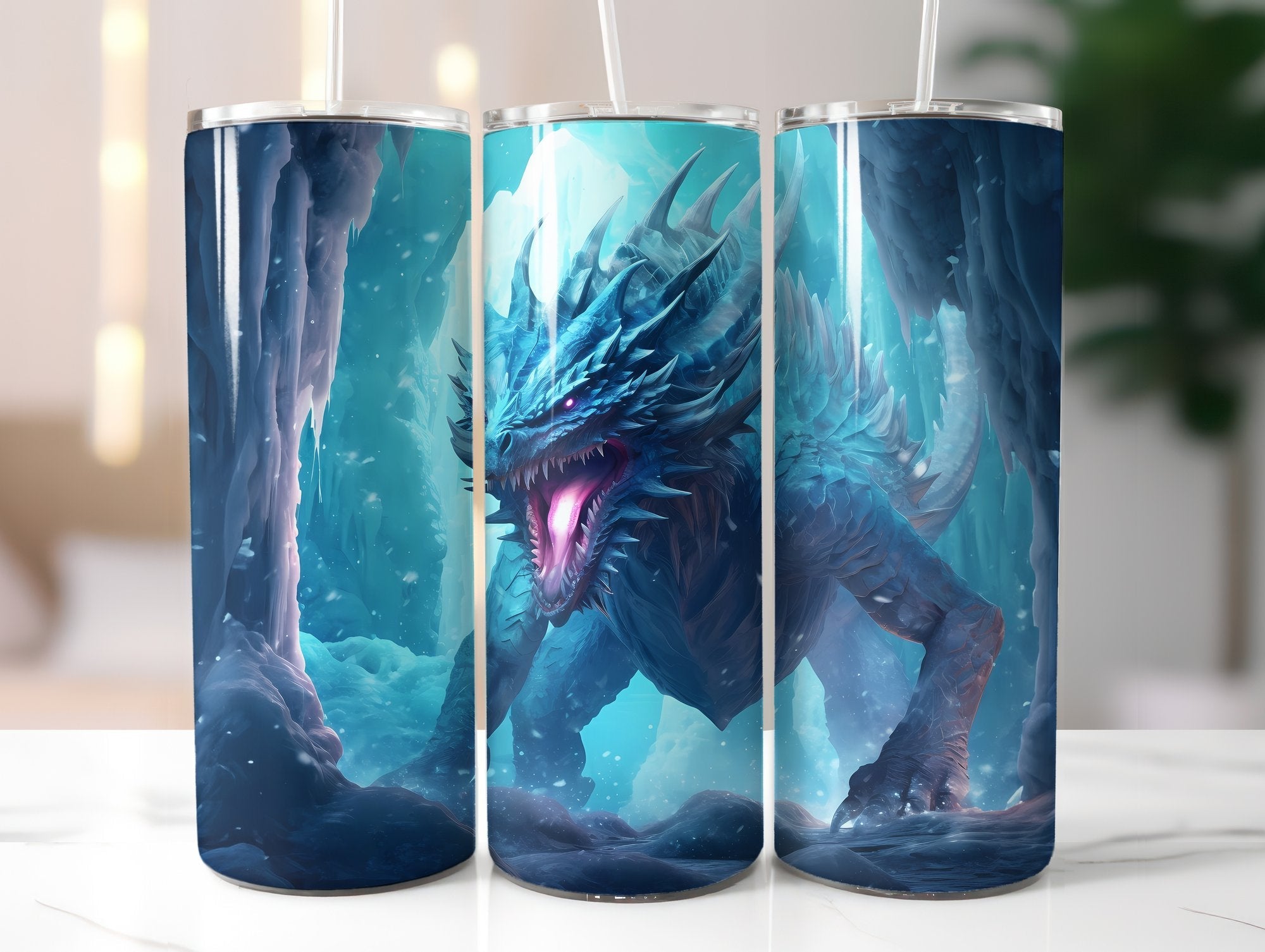 Ice Dragon Tumbler Wrap - CraftNest