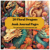 Floral Dragons Junk Journal Pages