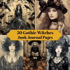 Gothic Witches Junk Journal Pages - CraftNest - Digital Crafting and Art