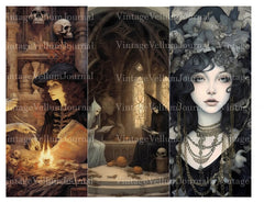Gothic Witches Junk Journal Pages - CraftNest - Digital Crafting and Art