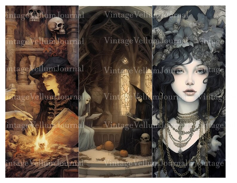 Gothic Witches Junk Journal Pages - CraftNest - Digital Crafting and Art