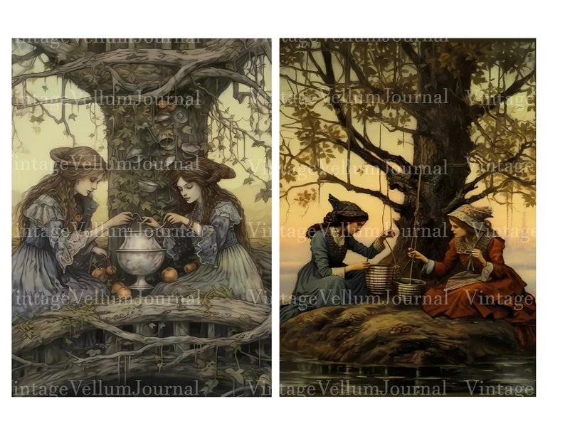 Woodland Witches Junk Journal Pages - CraftNest - Digital Crafting and Art