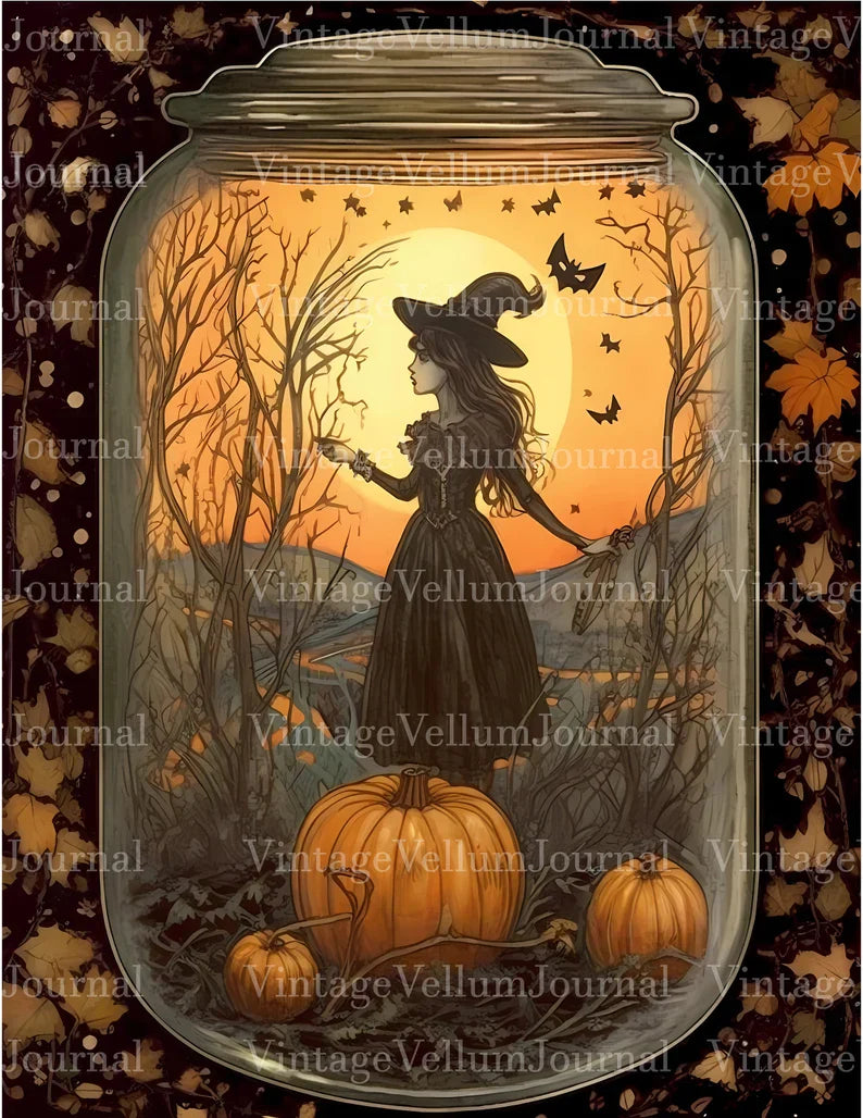Woodland Witches Junk Journal Pages - CraftNest - Digital Crafting and Art