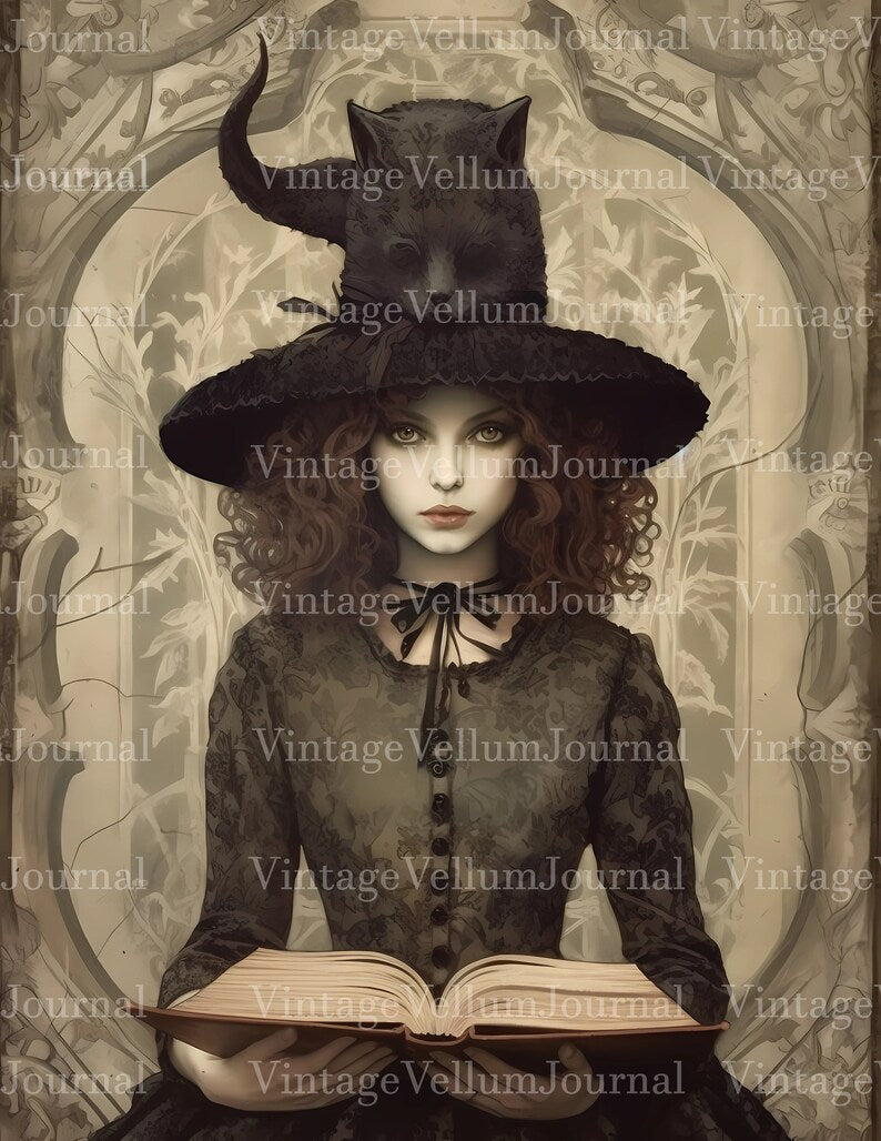 Gothic Witches Junk Journal Pages - CraftNest - Digital Crafting and Art
