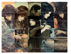 Gothic Witches Junk Journal Pages - CraftNest - Digital Crafting and Art