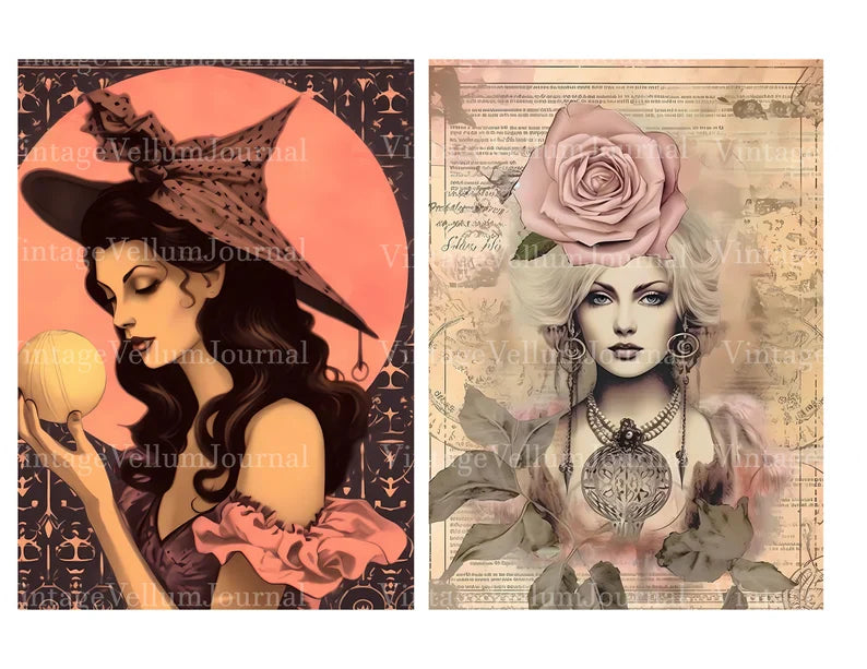 Love Witches Junk Journal Pages - CraftNest - Digital Crafting and Art