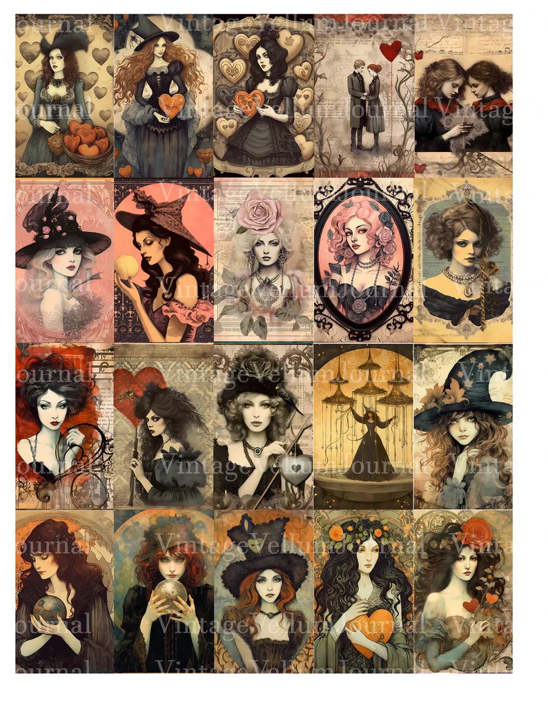 Love Witches Junk Journal Pages - CraftNest - Digital Crafting and Art