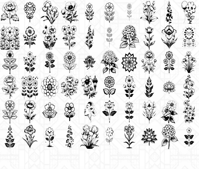 Flower SVG Bundle - CraftNest - Digital Crafting and Art