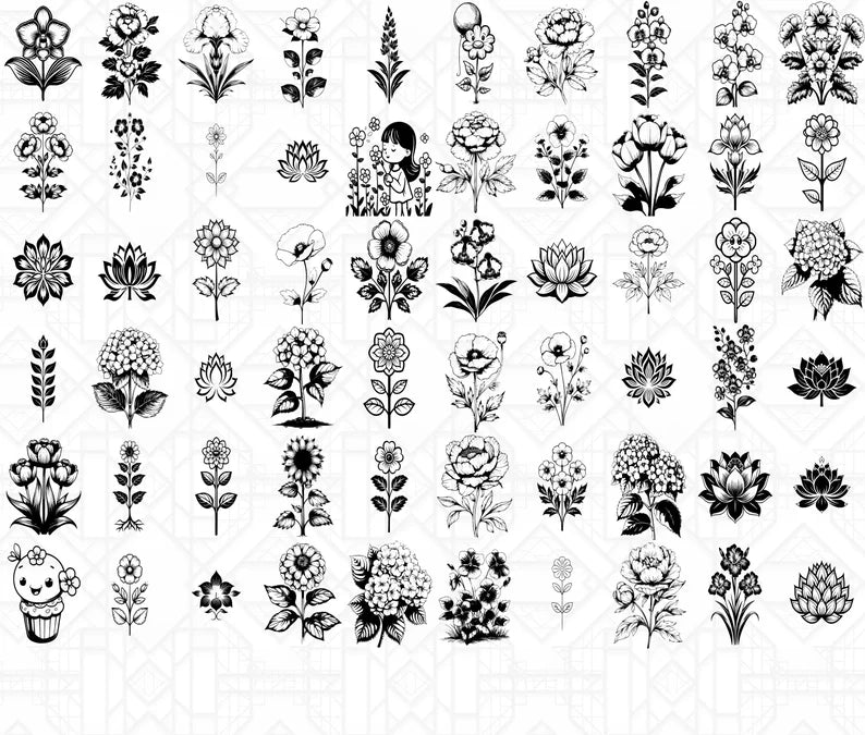 Flower SVG Bundle - CraftNest - Digital Crafting and Art