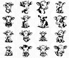 Cute Cows SVG Bundle - CraftNest - Digital Crafting and Art