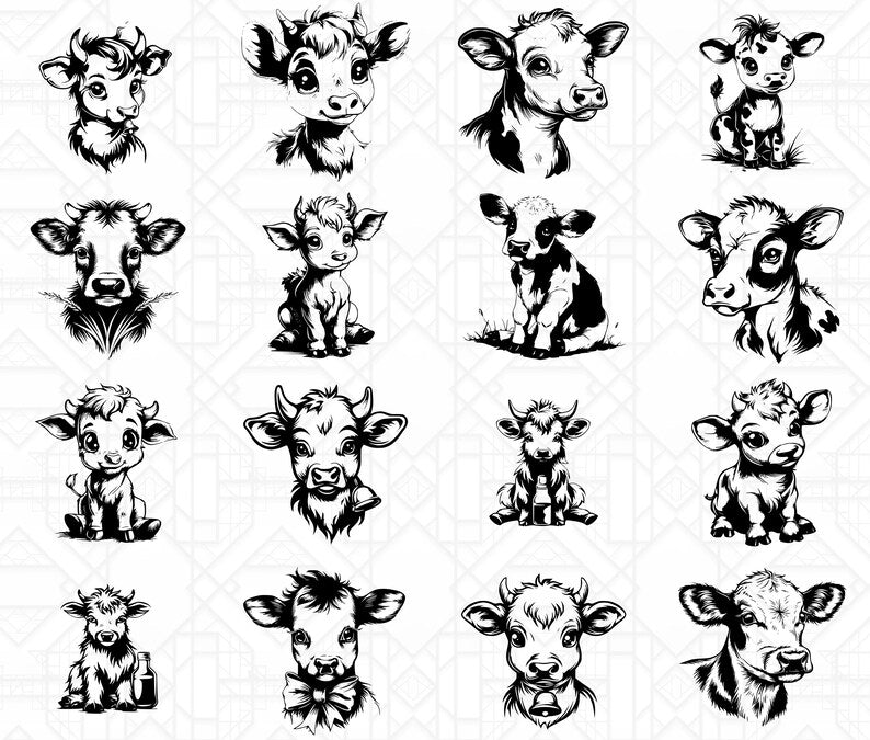Cute Cows SVG Bundle - CraftNest - Digital Crafting and Art