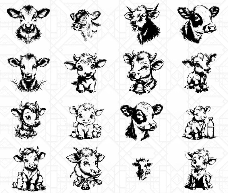 Cute Cows SVG Bundle - CraftNest - Digital Crafting and Art