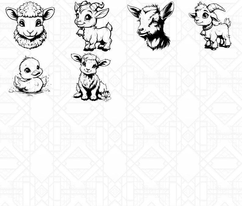 Cute Farm Animals SVG Bundle - CraftNest - Digital Crafting and Art