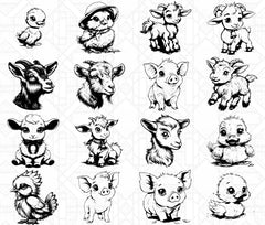 Cute Farm Animals SVG Bundle - CraftNest - Digital Crafting and Art