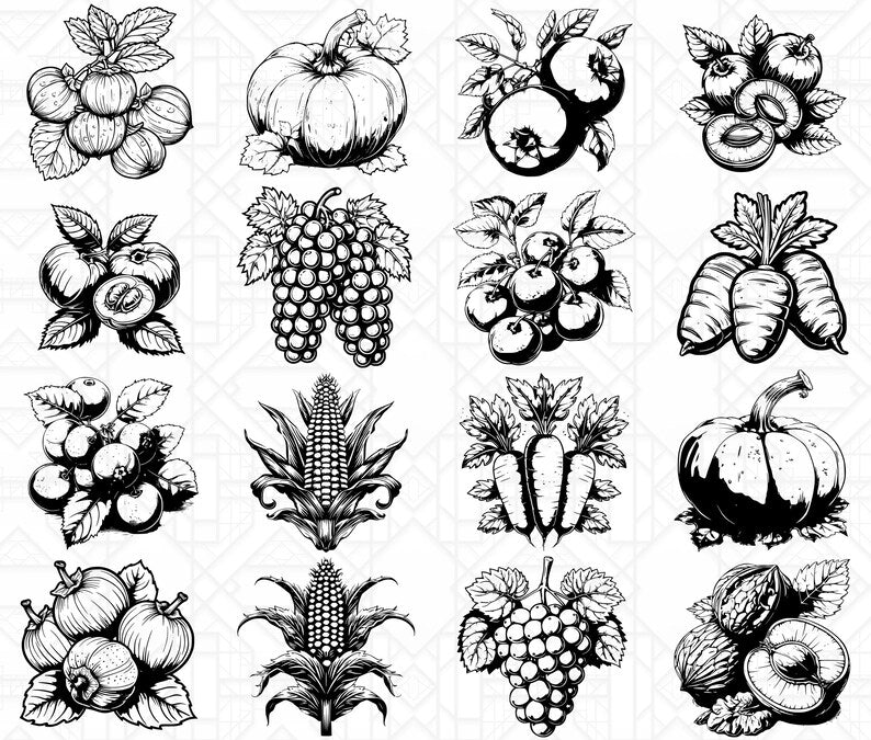 Autumn Fruits SVG Bundle - CraftNest - Digital Crafting and Art