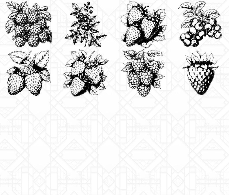 Berry Fruits SVG Bundle - CraftNest - Digital Crafting and Art