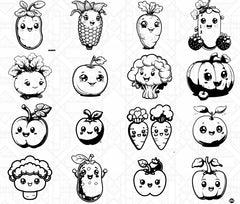 Kawaii Fruits SVG Bundle - CraftNest - Digital Crafting and Art