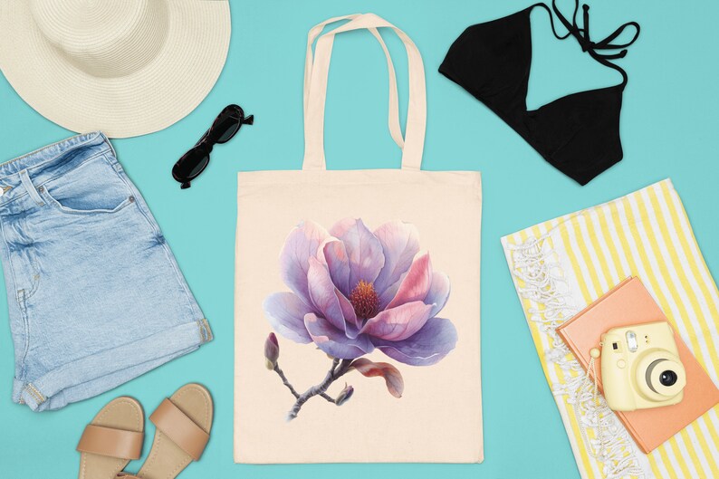 Magnolias Flowers Clipart - CraftNest - Digital Crafting and Art