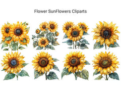 Sunflowers Flowers Clipart - CraftNest - Digital Crafting and Art