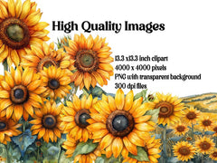 Sunflowers Flowers Clipart - CraftNest - Digital Crafting and Art