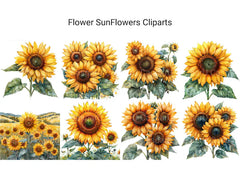 Sunflowers Flowers Clipart - CraftNest - Digital Crafting and Art