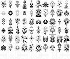 Flower SVG Bundle - CraftNest - Digital Crafting and Art