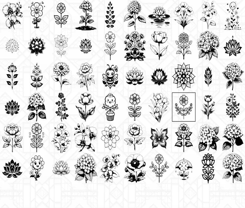 Flower SVG Bundle - CraftNest - Digital Crafting and Art