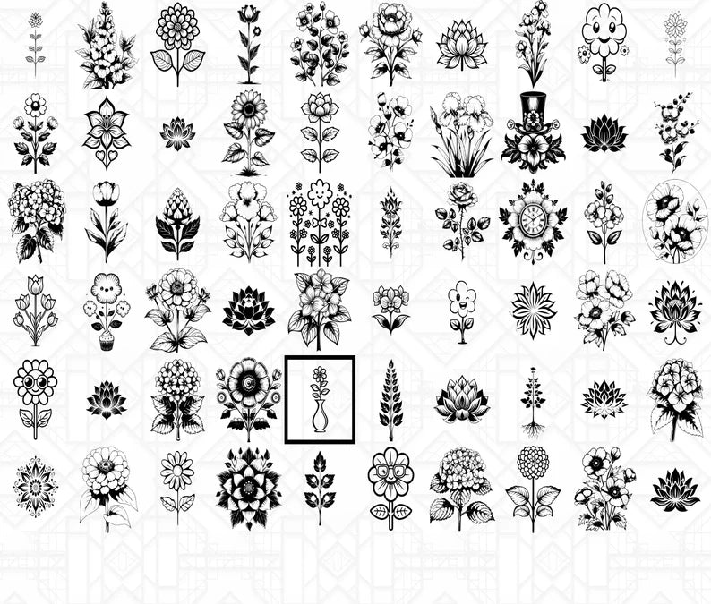 Flower SVG Bundle - CraftNest - Digital Crafting and Art