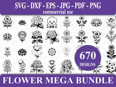 Flower SVG Bundle - CraftNest - Digital Crafting and Art