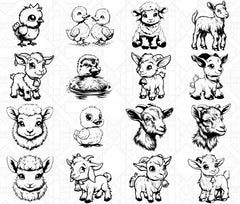 Cute Farm Animals SVG Bundle - CraftNest - Digital Crafting and Art
