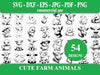 Cute Farm Animals SVG Bundle