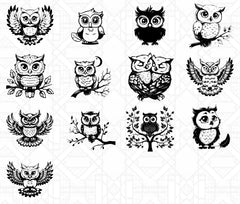 Cute Owls SVG Bundle - CraftNest - Digital Crafting and Art