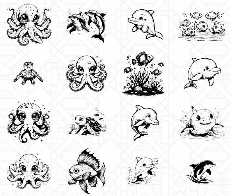Cute Under Waterworld SVG Bundle - CraftNest - Digital Crafting and Art