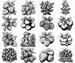 Berry Fruits SVG Bundle - CraftNest - Digital Crafting and Art