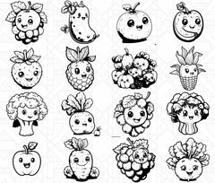 Kawaii Fruits SVG Bundle - CraftNest - Digital Crafting and Art
