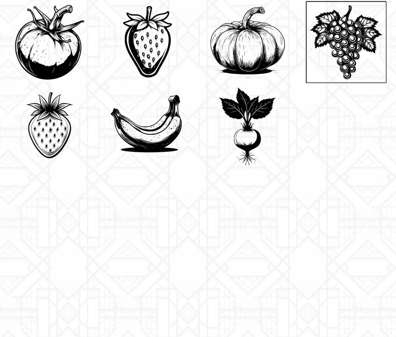 Minimalist Fruits SVG Bundle - CraftNest - Digital Crafting and Art