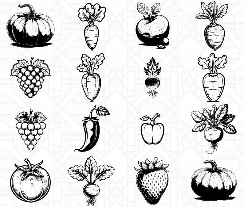 Minimalist Fruits SVG Bundle - CraftNest - Digital Crafting and Art