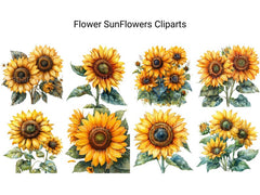 Sunflowers Flowers Clipart - CraftNest - Digital Crafting and Art