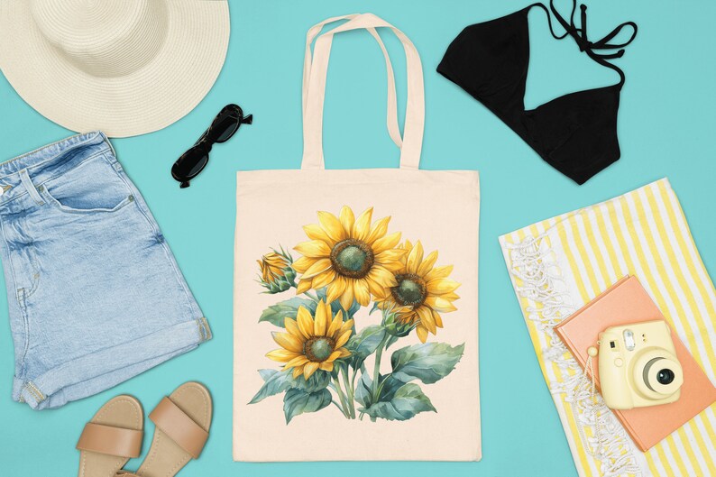 Sunflowers Flowers Clipart - CraftNest - Digital Crafting and Art