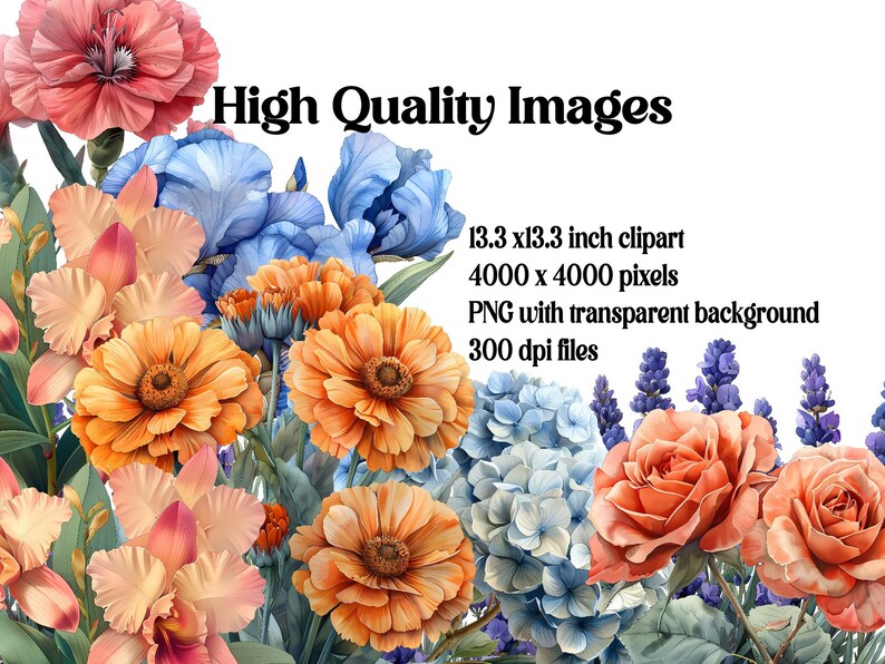 Vintage Flowers Clipart - CraftNest - Digital Crafting and Art