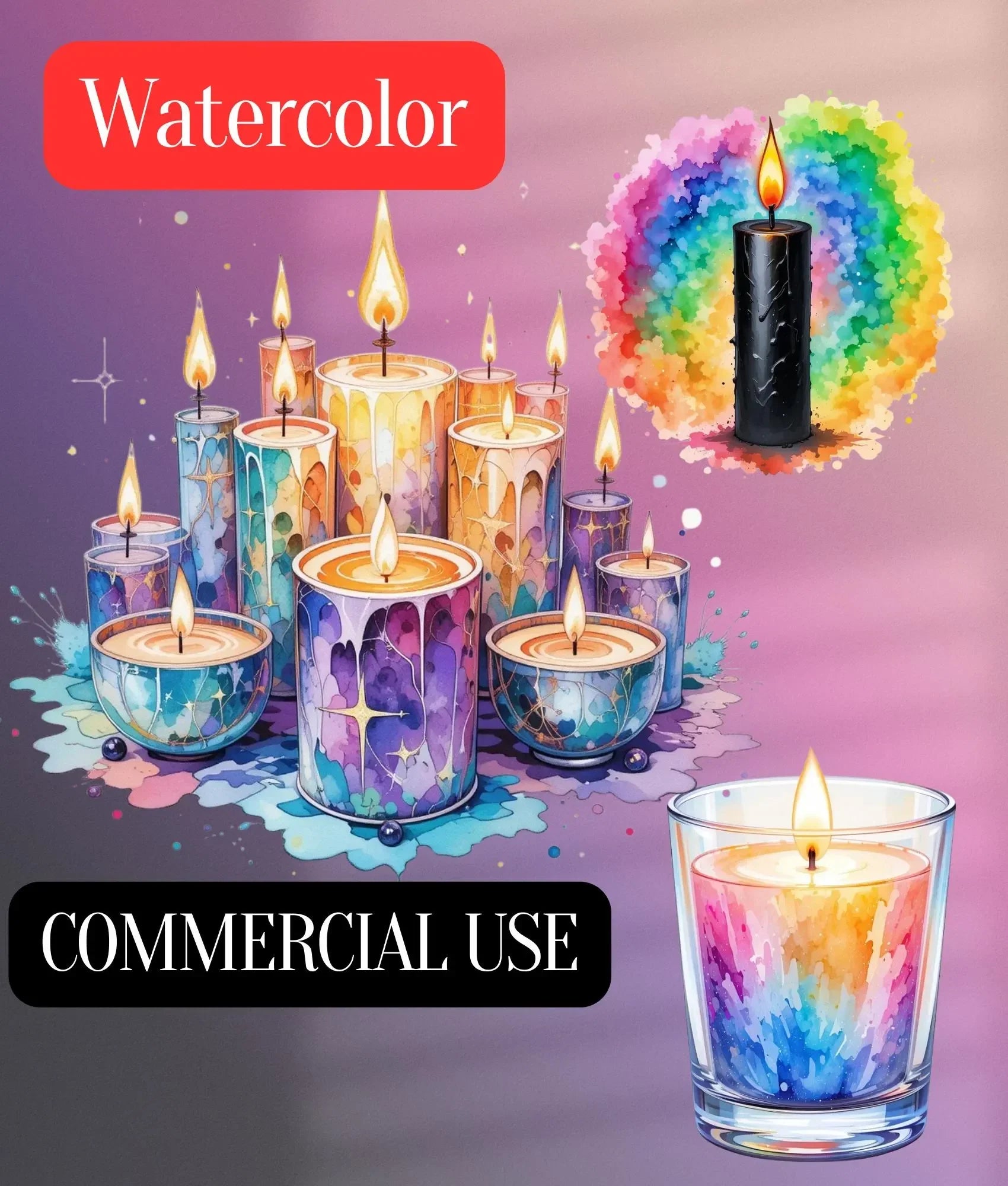Wiccan Holographic Clipart Bundle - CraftNest - Digital Crafting and Art